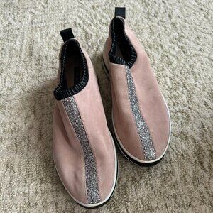 Stuart Weitzman - Suede Leather Trim Embellishment Athletic Sneakers - Size 11